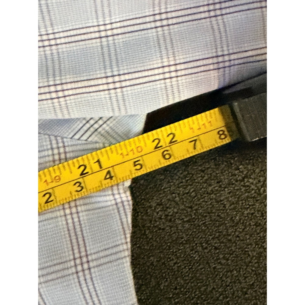 Brooks Brothers Regent Non-Iron Dress Shirt 15-33 Blue Plaid Supima Cotton Mens - Picture 4 of 6